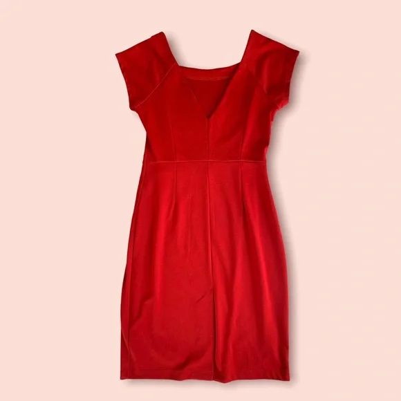 Rosebud Red Cocktail Dress - Picture 5 of 13